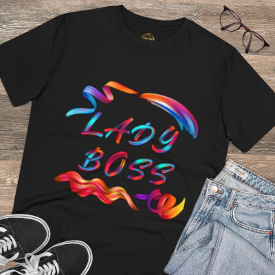 Lady Boss In Color Stroke Organic T-shirt - Unisex