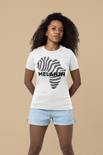 Melanin Grey Continent of Africa Shirt