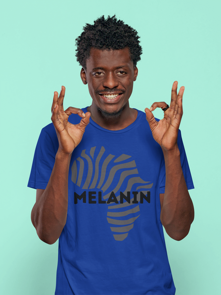 Melanin Grey Continent of Africa Shirt