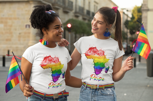 LGBTQIAP Shirt | African Continent | Unisex Gay Pride | ECO Sustainable Rainbow T-Shirt | Gift
